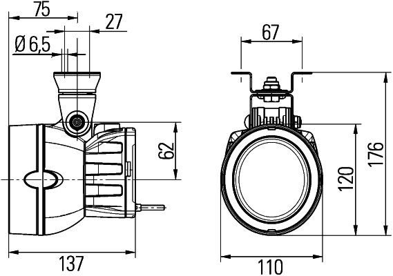 Lumina de lucru 1GM 996 135-261 HELLA