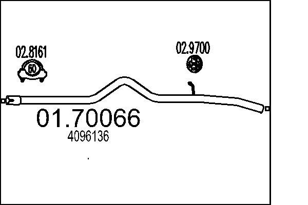 MTS kipufogócső 01.70066