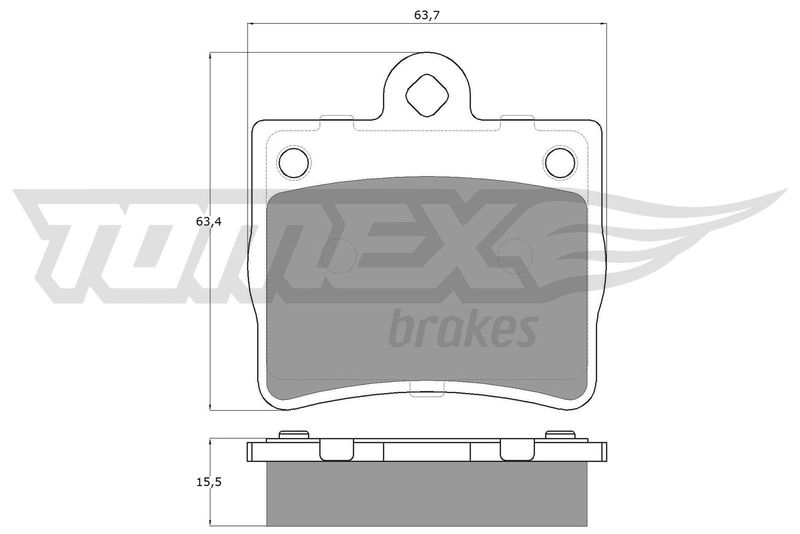 TOMEX Brakes fékbetétkészlet, tárcsafék TX 12-77