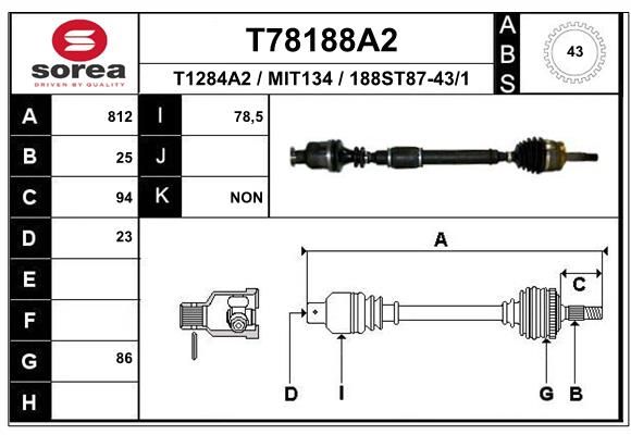 Приводний вал, Eai Group T78188A2