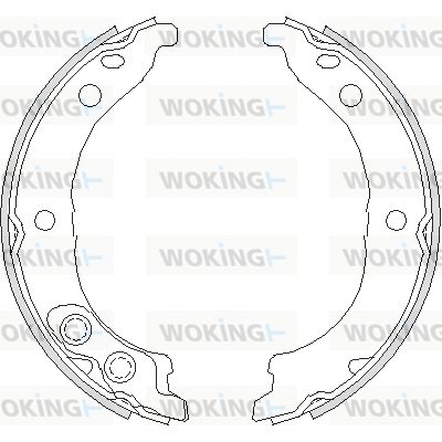 Комплект гальмівних колодок, стоянкове гальмо, Woking Z472800