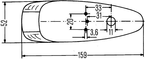 HELLA 2PF 001 638-011 Position Light
