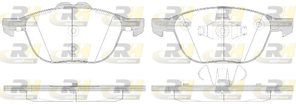 Комплект гальмівних накладок, дискове гальмо, Roadhouse 21082.50