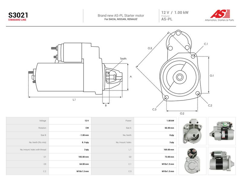 Starter, AS-PL S3021