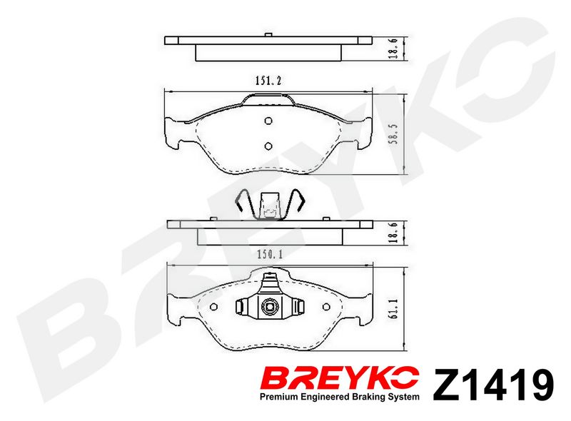 DAVID VASCO Z1419 Brake Pad Set, disc brake