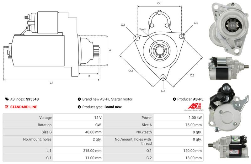 AS-PL S9554S Starter