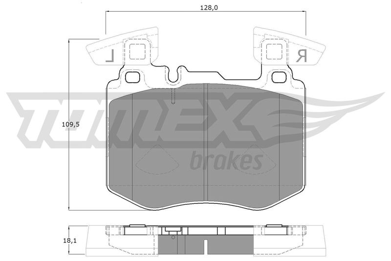 TOMEX Brakes TX 60-32 Stabdžių trinkelių rinkinys, diskinis stabdys