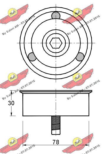 AUTOKIT 03.80907 Deflection/Guide Pulley, V-ribbed belt