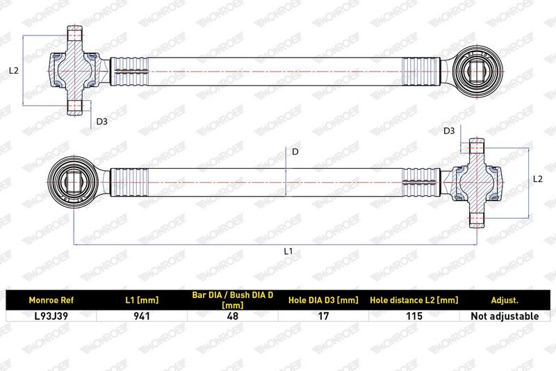 Řídicí páka, zavěšení kol L93J39