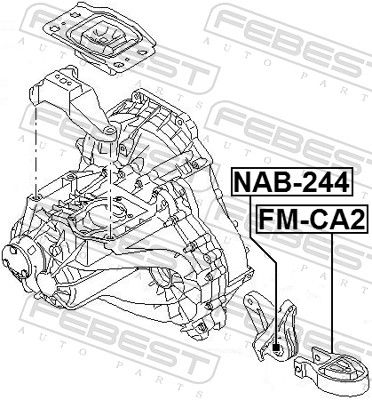 FEBEST FM-CA2 Mounting, manual transmission