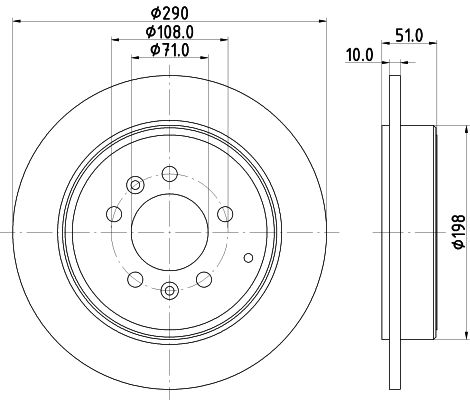 HELLA 8DD 355 108-431 Brake Disc