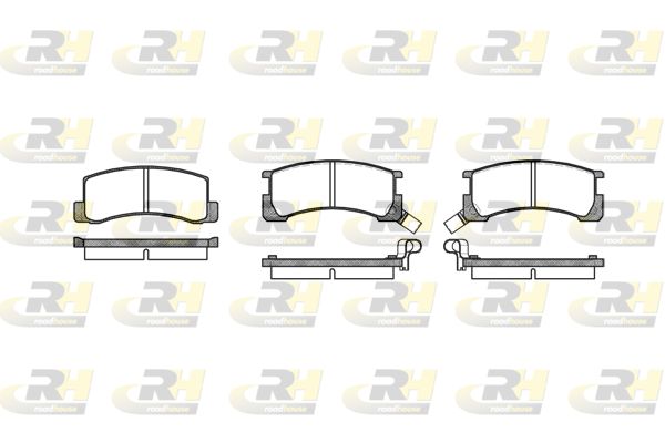 Комплект гальмівних накладок, дискове гальмо, Roadhouse 2185.02