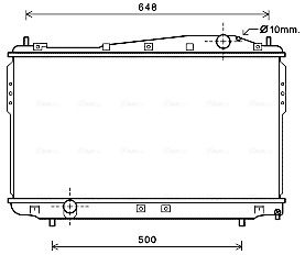 Радіатор, система охолодження двигуна, Ava DW2136