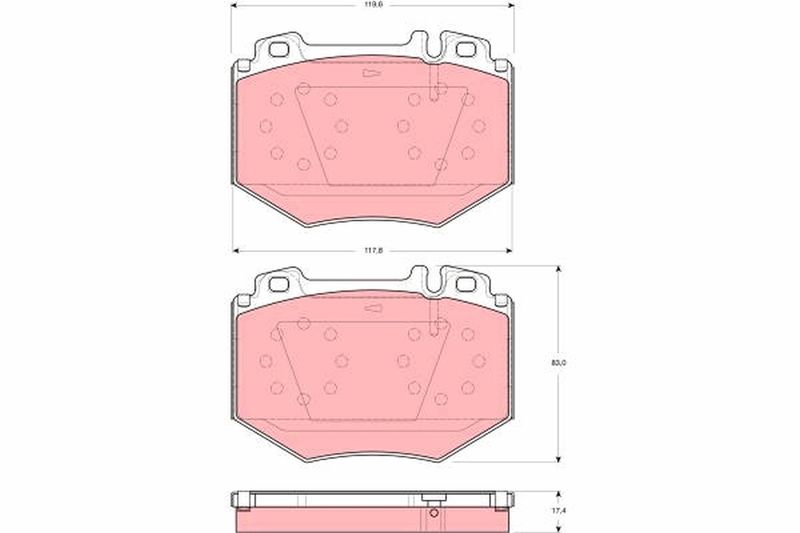 Комплект гальмівних накладок, дискове гальмо, Trw GDB1575