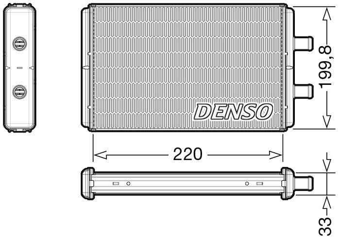 DENSO Hőcserélő, belső tér fűtés DRR12016