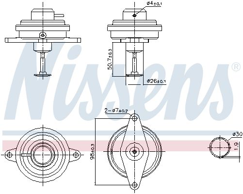 NISSENS AGR-szelep 98470