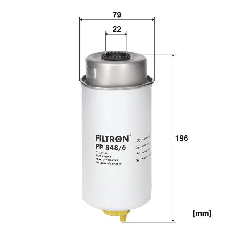 Kütusefilter, FILTRON PP 848, 6