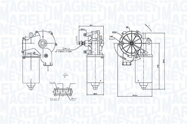 MAGNETI MARELLI 064360900010 Wiper Motor