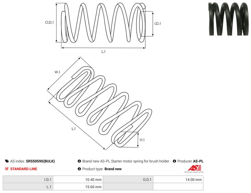 AS-PL SRS5059S(BULK) Repair Kit, starter