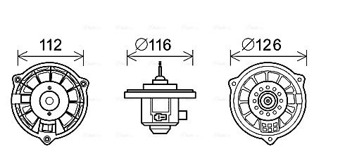 AVA QUALITY COOLING Utastér-ventilátor HY8362