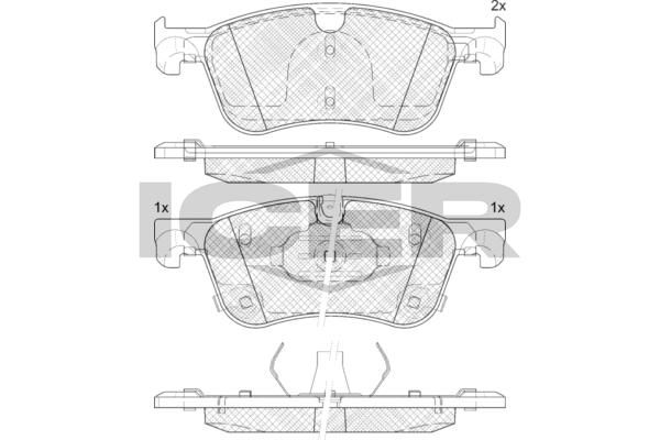ANDEL 182464 - Brake Pad Set, disc brake