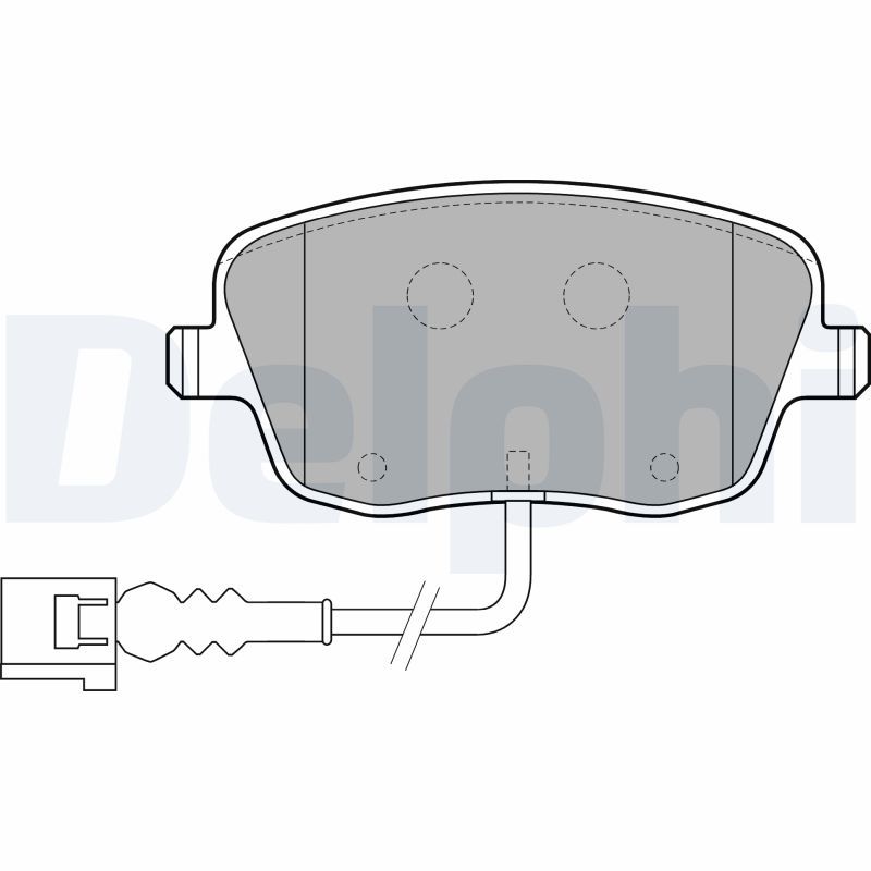 Комплект гальмівних накладок, дискове гальмо, Delphi LP1754