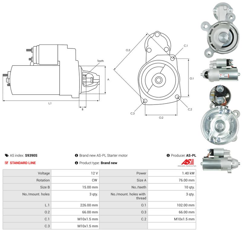Starter, AS-PL S9390S