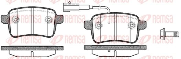 REMSA 1450.02 Stabdžių trinkelių rinkinys, diskinis stabdys