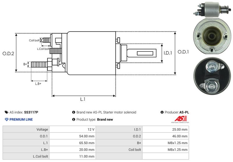 Magnetlülitus, starter, AS-PL SS3117P