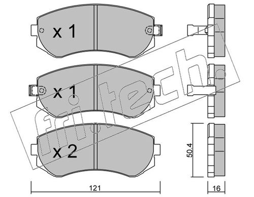 fri.tech. 313.0 Brake Pad Set, disc brake