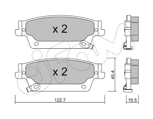 Set placute frana,frana disc 822-701-0 CIFAM