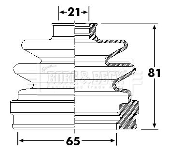 Borg & Beck cv joint boot kit - BCB6299