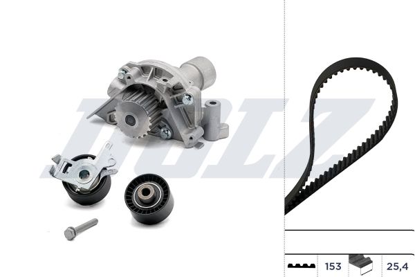 DOLZ CITROEN комплект ГРМ помпа + 2 ролики + ремень C4 I 2.0 16V 04-07, C5 II 1.8 16V 04-05, JUMPY 2.0 i 16V 00-06, FIAT