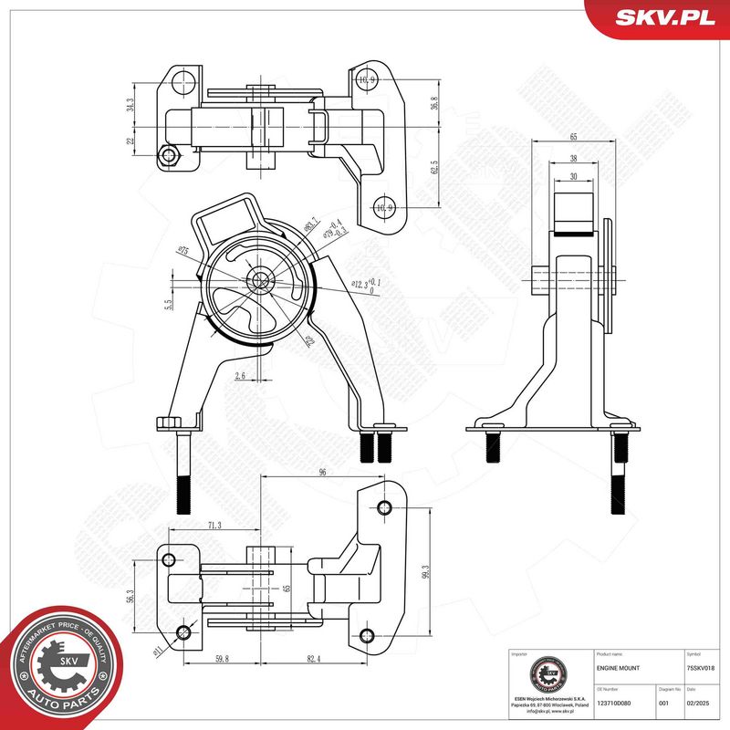 Paigutus, Mootor, ESEN SKV...