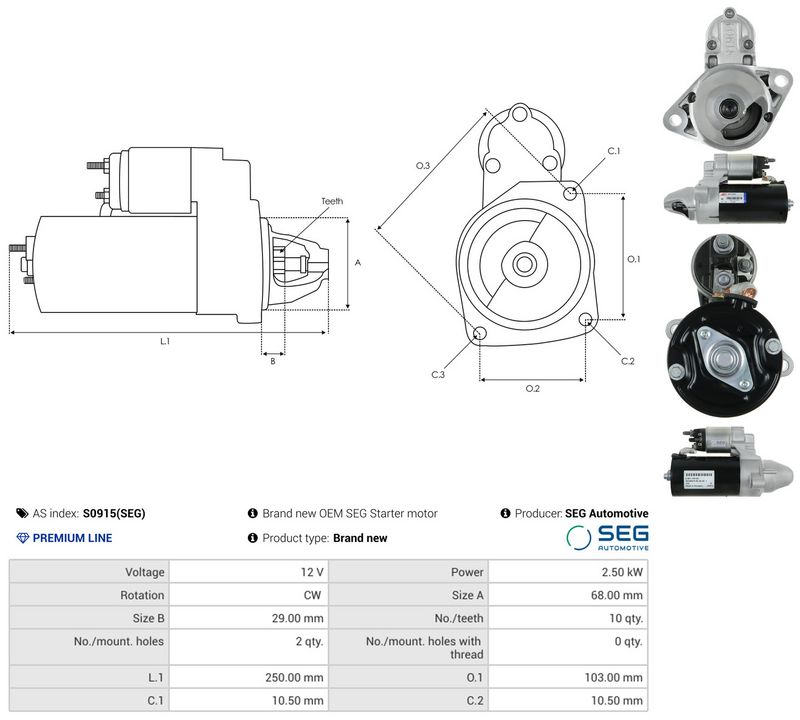 AS-PL S0915(SEG) Starteris