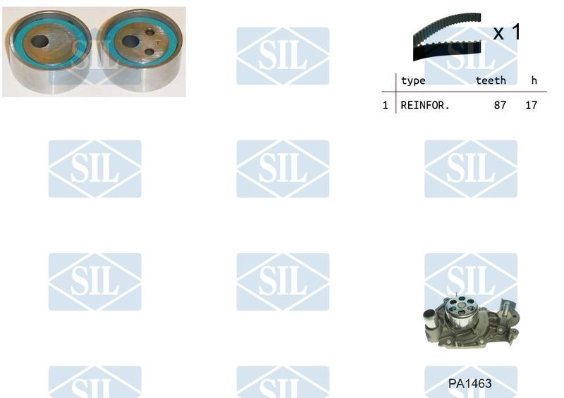 Saleri SIL Vízpumpa + fogasszíj készlet K1PA1463