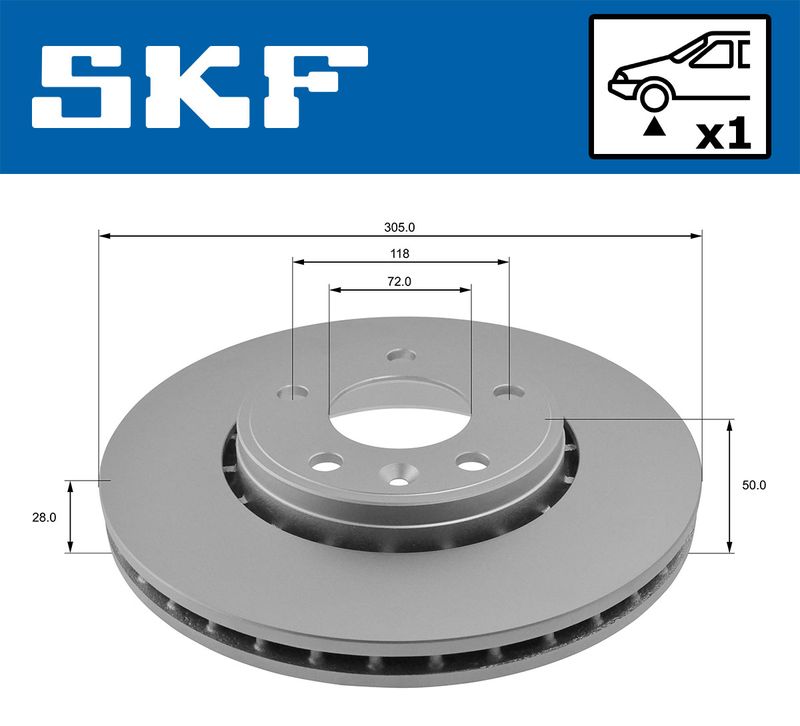 Гальмівний диск, Skf VKBD80046V1