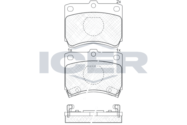 ICER 180969 - Brake Pad Set, Disc Brake