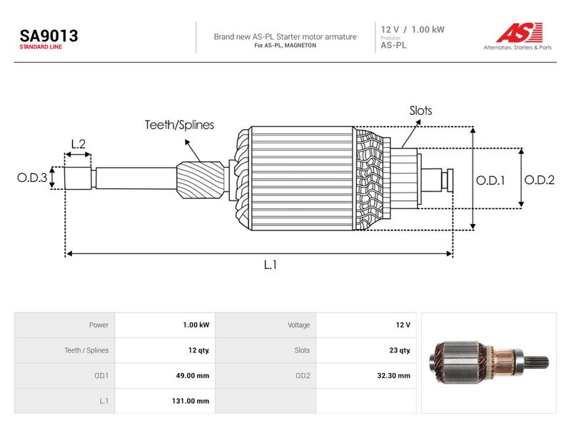 Ankur, starter, AS-PL SA9013