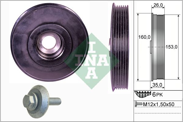 Schaeffler INA Szíjtárcsa készlet, forgattyús tengely 544 0079 20