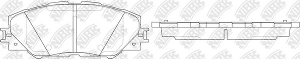 Комплект гальмівних накладок, дискове гальмо, передня вісь, Toyota Auris 06-, Corolla 06-, RAV-4 05-, Nibk PN1530
