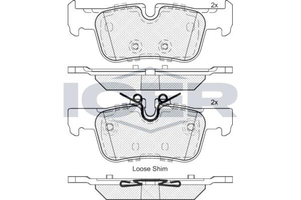 ANDEL 182193 - Brake Pad Set, disc brake