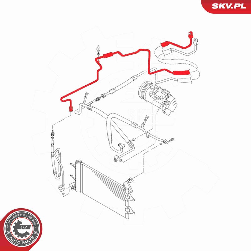 ESEN SKV 54SKV706 High/Low-pressure Line, air conditioning