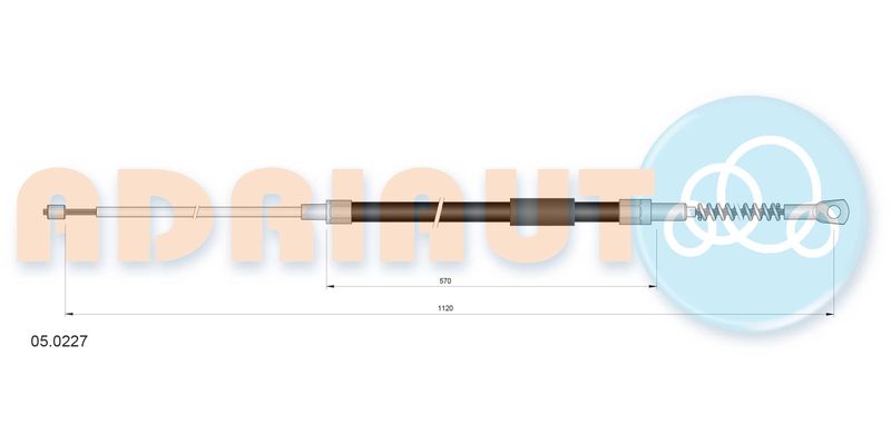 Тросовий привод, стоянкове гальмо, Adriauto 05.0227