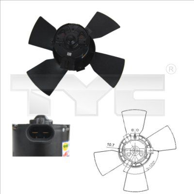 TYC ventilátor, motorhűtés 825-0015