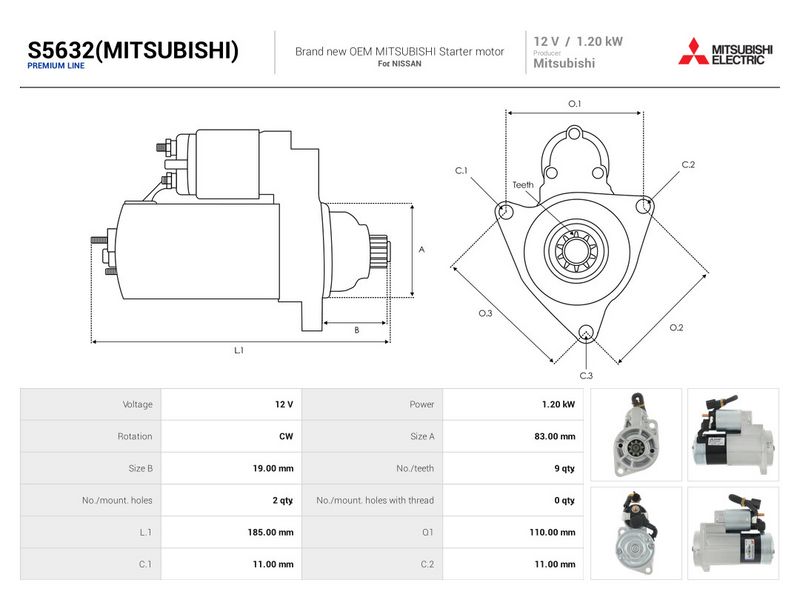 This part match OEM code: M0T65583ZZ9