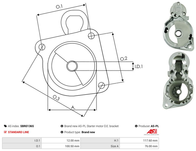 Starterikaas, Karburaator, AS-PL SBR0136S