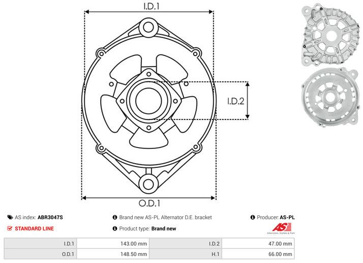 Kaitsekate, generaator, AS-PL ABR3047S