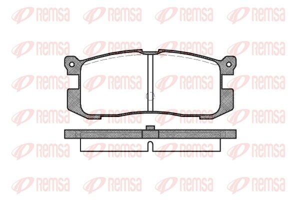 Комплект гальмівних накладок, дискове гальмо, Remsa 0272.00