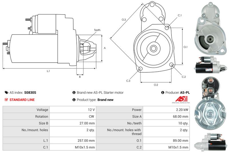 AS-PL S0830S Starter